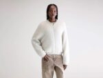 Asedi zip-up cardigan (252 / W / OYSTER)