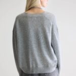 Gakkin boxy cardigan (252 / W / LIGHT GREY)