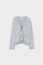 Gakkin boxy cardigan (252 / W / LIGHT GREY) - Image 7