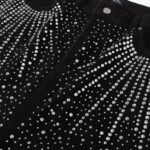 Retro Denim Full Rhinestone Design Baggy Jeans