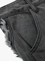 Retro Washed Distressed Deconstructed Patchwork Barrel Jeans - Image 10