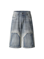 Vintage Patchwork Raw Edge Cropped Jort - Image 2