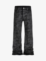 Retro Hand-Brushed Glitter Flare Jeans