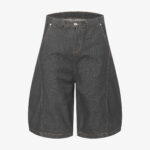 Deconstructed Split Contrast Stitching Scimitar Jorts