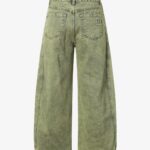Washed Distressed Ripped Barrel Jeans