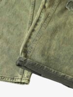 Washed Distressed Ripped Barrel Jeans - Image 8