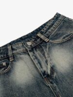 Retro Spray Monkey Washed Baggy Jorts - 2532 - Image 8